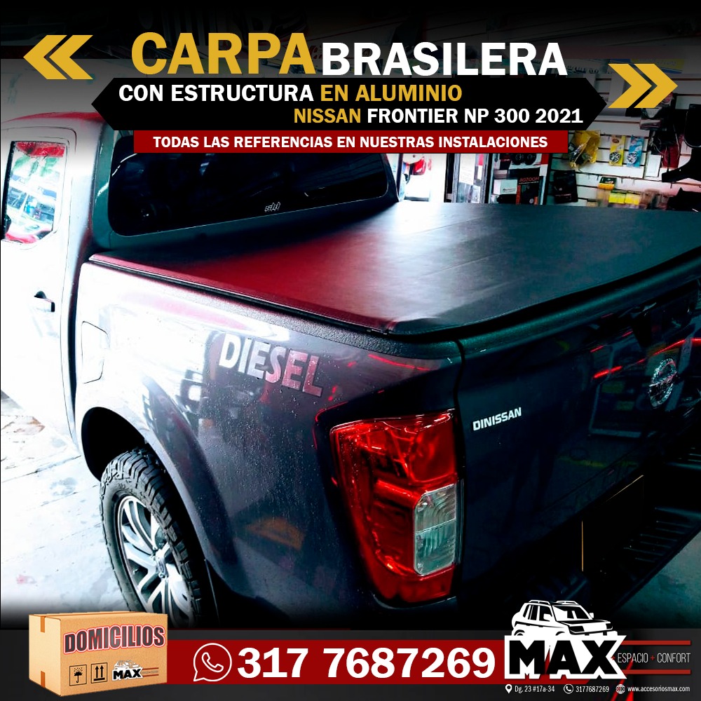 Carpa Brasilera Con Estructura En Aluminio Para Nissan Frontier NP 300