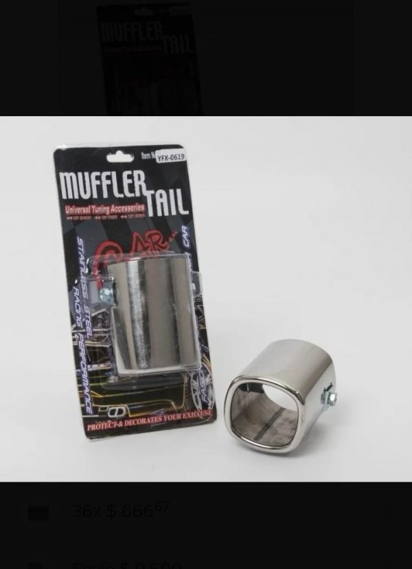 punta de exosto en acero cuadrada